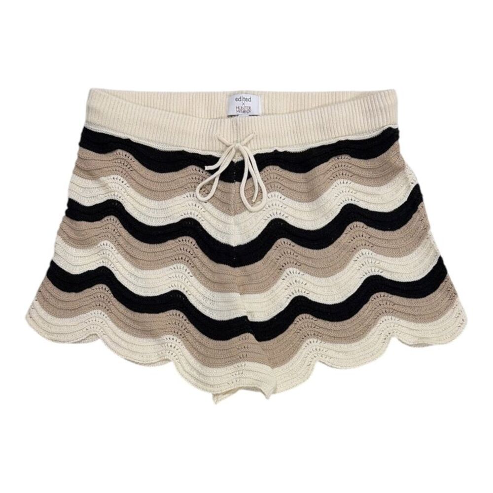 Edited by Hunter McGrady Women's High-Rise Crochet Short, Plus Size - Black